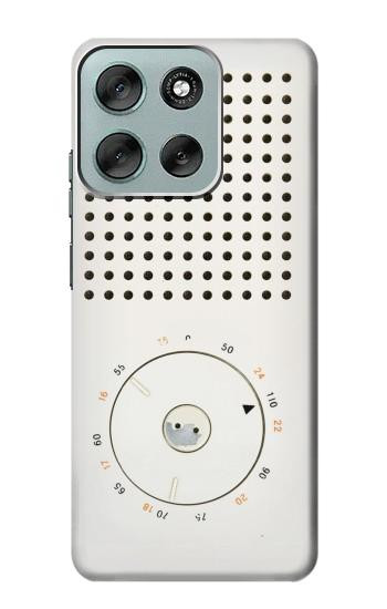 S1857 Rétro transistor radio Etui Coque Housse pour Motorola Moto G56