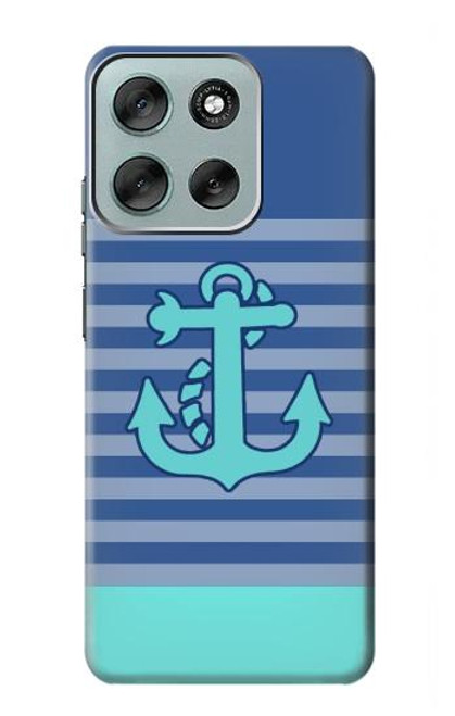 S2081 Ancre nautique Etui Coque Housse pour Motorola Moto G56