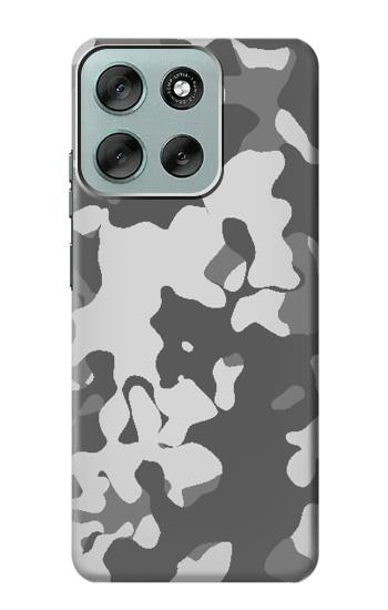 S2186 Gris Camo Camouflage Imprimé graphique Etui Coque Housse pour Motorola Moto G56