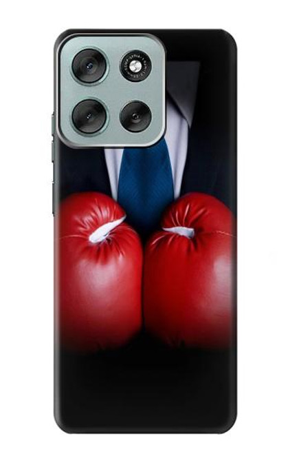 S2261 Homme d'affaires Noir Costume avec des gants de boxe Etui Coque Housse pour Motorola Moto G56 S2261 Homme d'affaires Noir Costume avec des gants de boxe Etui Coque Housse pour Motorola Moto G56