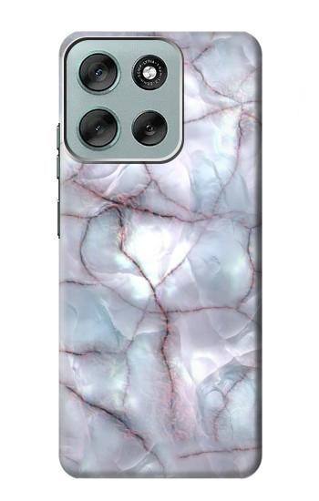 S2316 Bleu foncé Marbre Texture graphique Imprimer Etui Coque Housse pour Motorola Moto G56