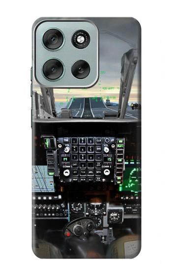 S2435 Avion de chasse Cockpit d'avion Etui Coque Housse pour Motorola Moto G56