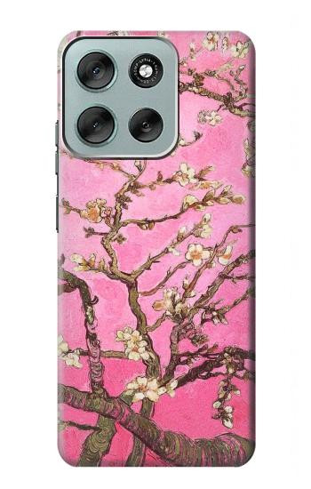 S2449 Fleur rose Amandier Van Gogh Etui Coque Housse pour Motorola Moto G56