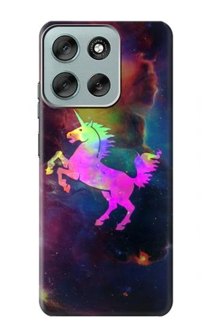 S2486 Arc en ciel espace de nébuleuse Licorne Etui Coque Housse pour Motorola Moto G56
