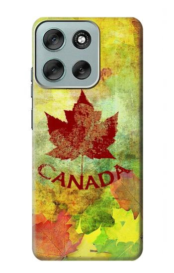S2523 Canada Feuille d'érable d'automne Etui Coque Housse pour Motorola Moto G56