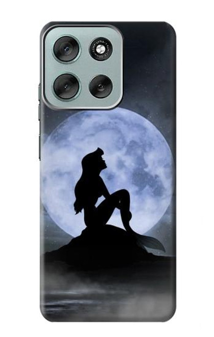 S2668 Silhouette sirène Lune Nuit Etui Coque Housse pour Motorola Moto G56