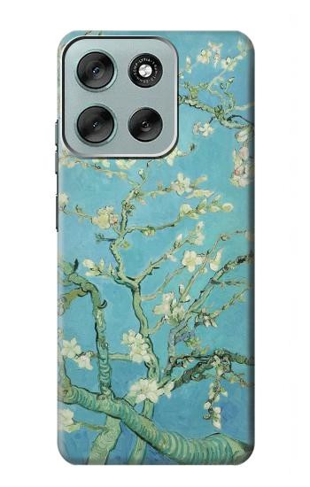 S2692 Vincent Van Gogh Amandier en fleurs Etui Coque Housse pour Motorola Moto G56