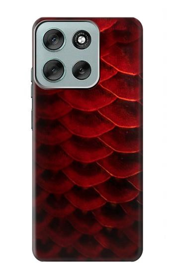 S2879 Rouge Arowana écailles de poisson Etui Coque Housse pour Motorola Moto G56