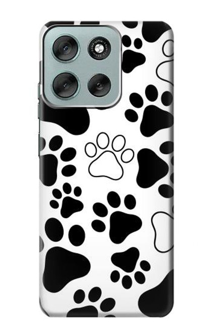 S2904 Chien d'impression de patte Etui Coque Housse pour Motorola Moto G56