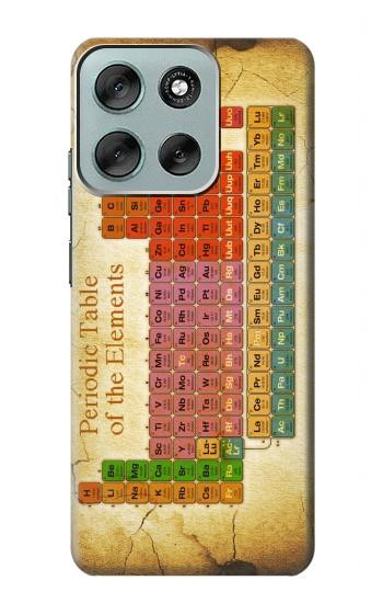 S2934 Millésimé Tableau périodique des éléments Etui Coque Housse pour Motorola Moto G56