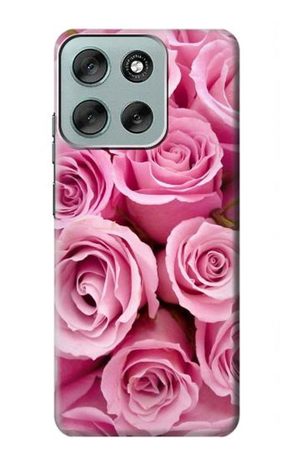 S2943 Rose rose Etui Coque Housse pour Motorola Moto G56
