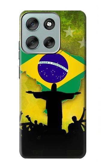 S2981 Brésil Football Football Etui Coque Housse pour Motorola Moto G56