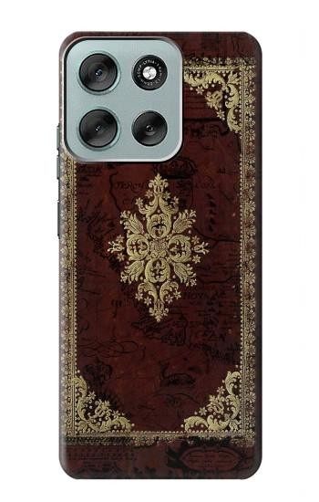 S3014 Carte Couverture Livre millésimé Etui Coque Housse pour Motorola Moto G56