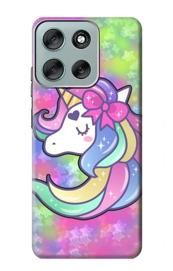 S3264 Pastel Licorne Etui Coque Housse pour Motorola Moto G56