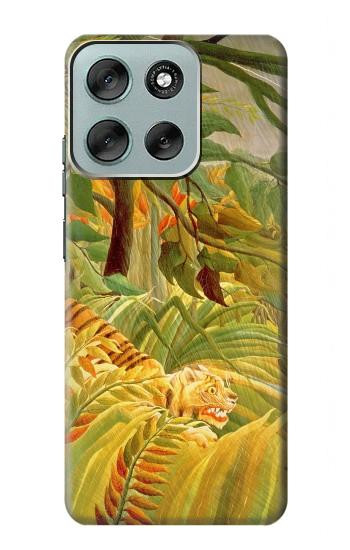 S3344 Henri Rousseau Tigre dans une tempête tropicale Etui Coque Housse pour Motorola Moto G56