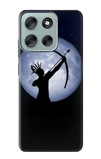 S3489 Indian Lune Chasseur Etui Coque Housse pour Motorola Moto G56