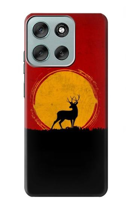 S3513 Coucher de soleil de Deer Etui Coque Housse pour Motorola Moto G56 S3513 Coucher de soleil de Deer Etui Coque Housse pour Motorola Moto G56
