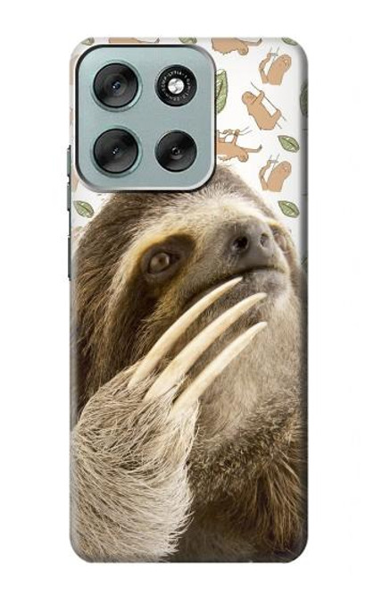 S3559 Motif Sloth Etui Coque Housse pour Motorola Moto G56 S3559 Motif Sloth Etui Coque Housse pour Motorola Moto G56