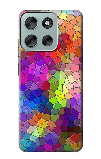S3677 Mosaïques de briques colorées Etui Coque Housse pour Motorola Moto G56