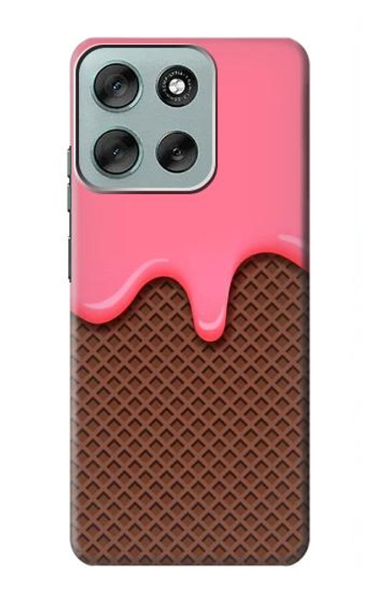S3754 Cornet de crème glacée à la fraise Etui Coque Housse pour Motorola Moto G56 S3754 Cornet de crème glacée à la fraise Etui Coque Housse pour Motorola Moto G56