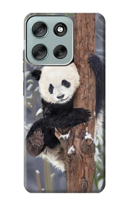 S3793 Peinture de neige mignon bébé panda Etui Coque Housse pour Motorola Moto G56 S3793 Peinture de neige mignon bébé panda Etui Coque Housse pour Motorola Moto G56