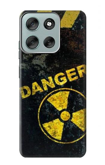S3891 Risque nucléaire Danger Etui Coque Housse pour Motorola Moto G56