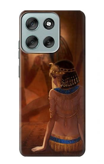 S3919 La reine égyptienne Cléopâtre Anubis Etui Coque Housse pour Motorola Moto G56