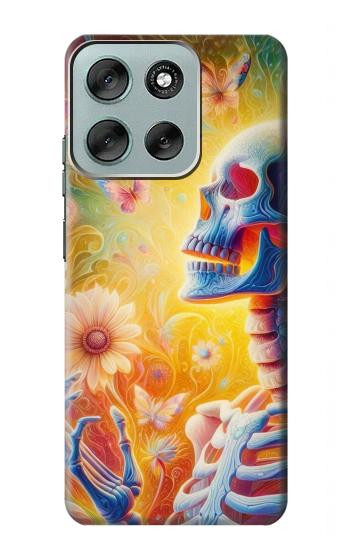 S3976 Squelette coloré Etui Coque Housse pour Motorola Moto G56