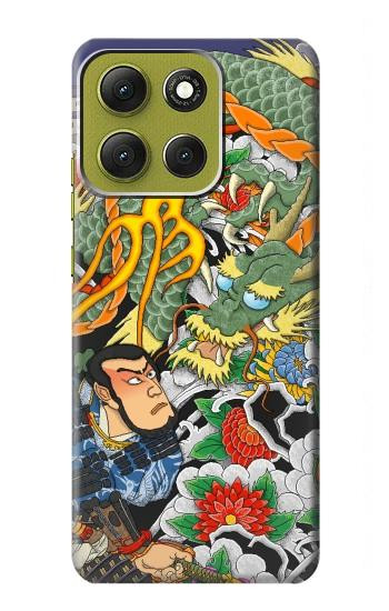 S0454 Japon Tatouage Etui Coque Housse pour Motorola Moto G86