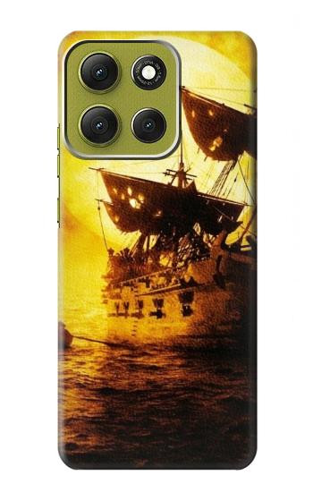 S0841 Pirates Perle noire Etui Coque Housse pour Motorola Moto G86