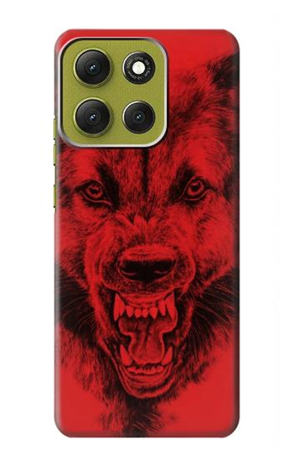 S1090 Rouge Loup Etui Coque Housse pour Motorola Moto G86 S1090 Rouge Loup Etui Coque Housse pour Motorola Moto G86