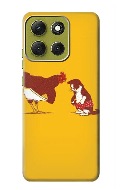 S1093 Coq de chat et blague Etui Coque Housse pour Motorola Moto G86 S1093 Coq de chat et blague Etui Coque Housse pour Motorola Moto G86
