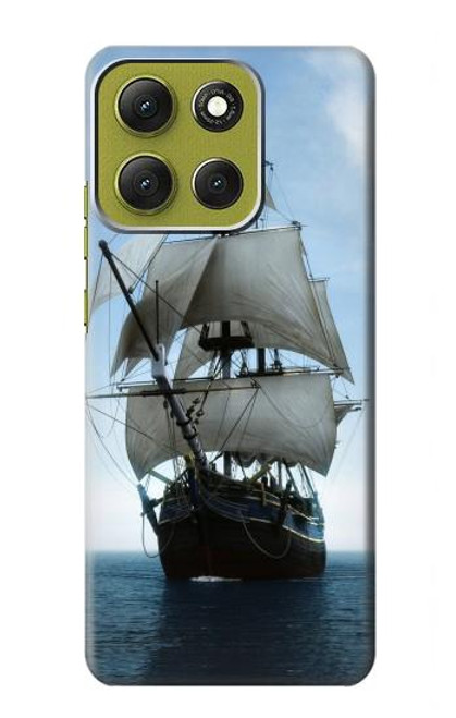 S1096 Bateau à voile dans un océan Etui Coque Housse pour Motorola Moto G86