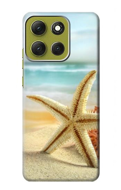 S1117 Étoiles de mer sur la plage Etui Coque Housse pour Motorola Moto G86