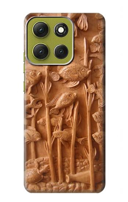 S1307 Poissons Sculpture sur bois imprimé graphique Etui Coque Housse pour Motorola Moto G86 S1307 Poissons Sculpture sur bois imprimé graphique Etui Coque Housse pour Motorola Moto G86
