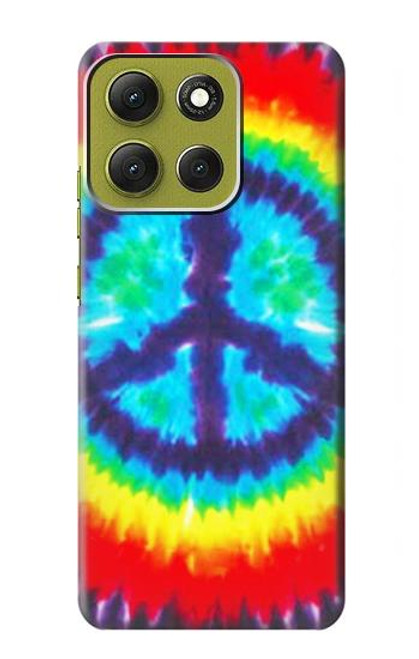 S1870 Tie Dye Paix Etui Coque Housse pour Motorola Moto G86