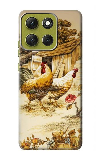 S2181 Français Pays Poulet Etui Coque Housse pour Motorola Moto G86