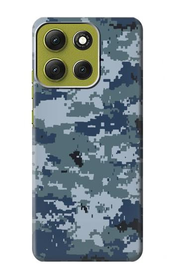 S2346 Marine Camo camouflage graphique Etui Coque Housse pour Motorola Moto G86