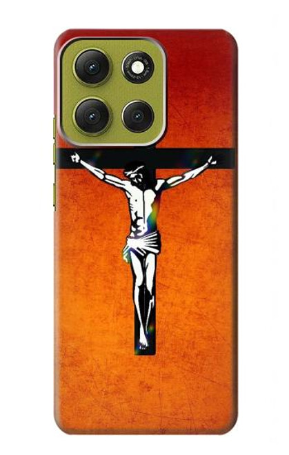 S2421 Jésus-Christ sur la croix Etui Coque Housse pour Motorola Moto G86