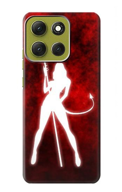 S2455 Sexy Fille du Diable Etui Coque Housse pour Motorola Moto G86
