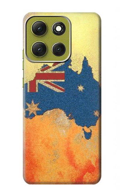 S2494 Australie Drapeau Carte texture de la roche Etui Coque Housse pour Motorola Moto G86
