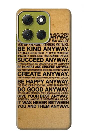 S2513 Mère Teresa Citations Quoi qu'il en soit Etui Coque Housse pour Motorola Moto G86