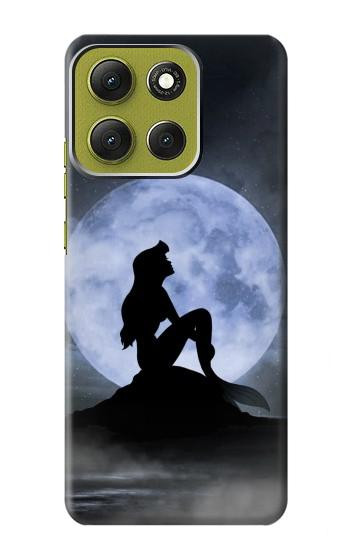 S2668 Silhouette sirène Lune Nuit Etui Coque Housse pour Motorola Moto G86