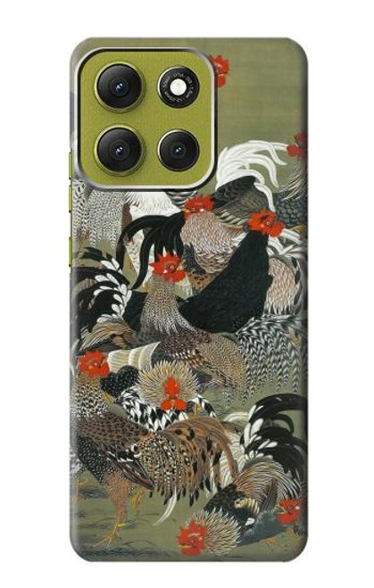S2699 Ito Jakuchu Coq Etui Coque Housse pour Motorola Moto G86