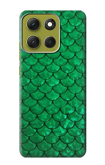 S2704 Vert poisson échelle motif graphique Etui Coque Housse pour Motorola Moto G86