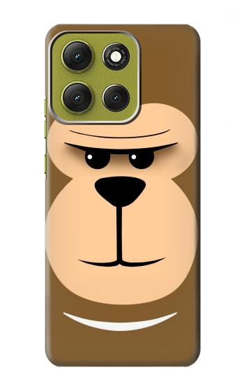 S2721 Mignon grincheux Singe Dessin animé Etui Coque Housse pour Motorola Moto G86