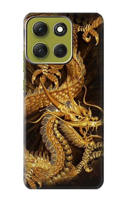 S2804 Dragon d'or imprimé chinois Etui Coque Housse pour Motorola Moto G86 S2804 Dragon d'or imprimé chinois Etui Coque Housse pour Motorola Moto G86