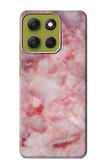 S2843 Texture en marbre rose Etui Coque Housse pour Motorola Moto G86