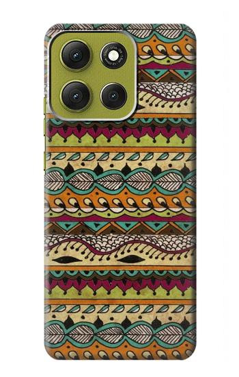 S2860 Boho Hippie Motif aztèque Etui Coque Housse pour Motorola Moto G86