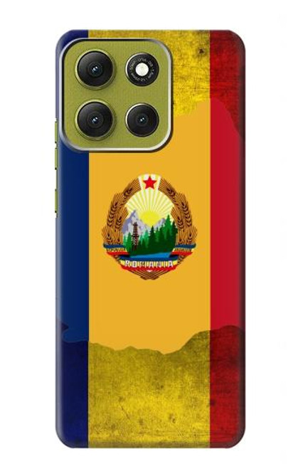 S3021 Roumanie Drapeau Etui Coque Housse pour Motorola Moto G86